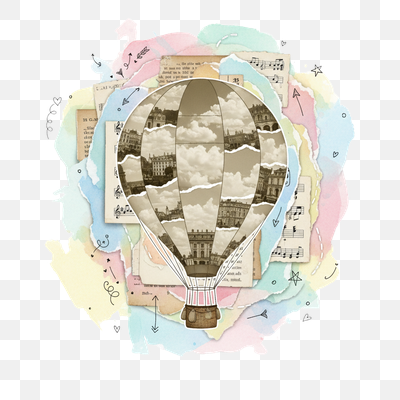 Whimsical Journey: A Collage of Dreams and Destinations