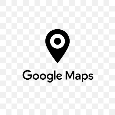 Google Maps Black and White Logo