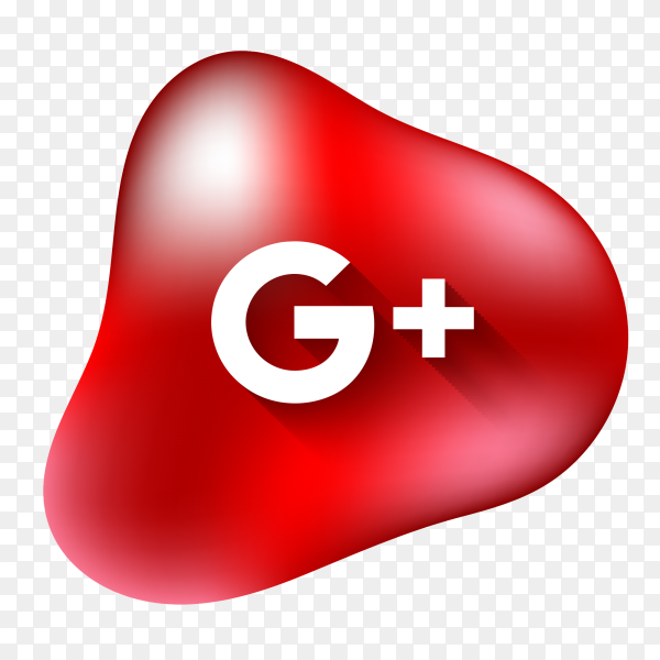 GooglePlus logo with fluid shape PNG