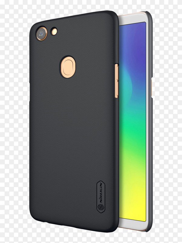 Oppo a79 mobile phone on transparent background PNG