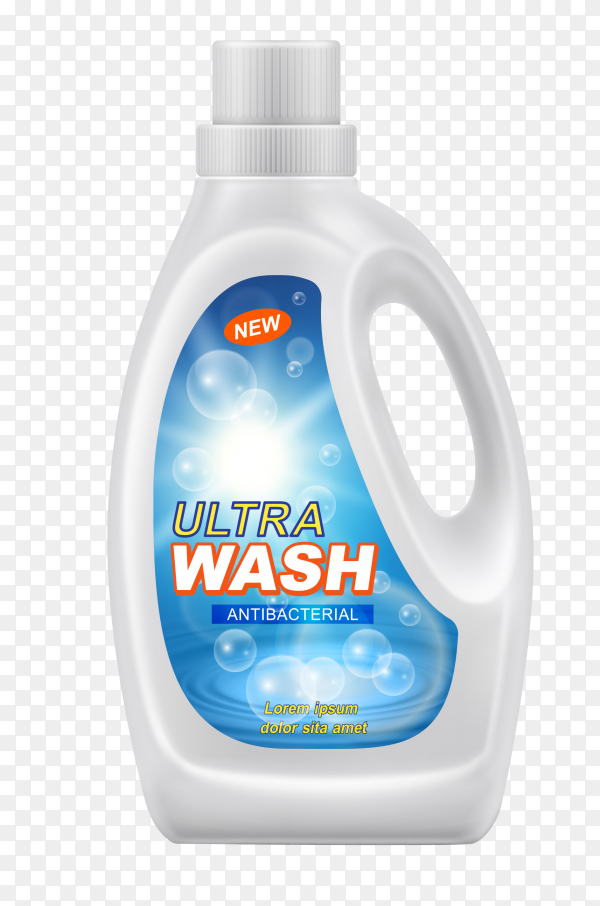 Realistic cleaning product on transparent background PNG