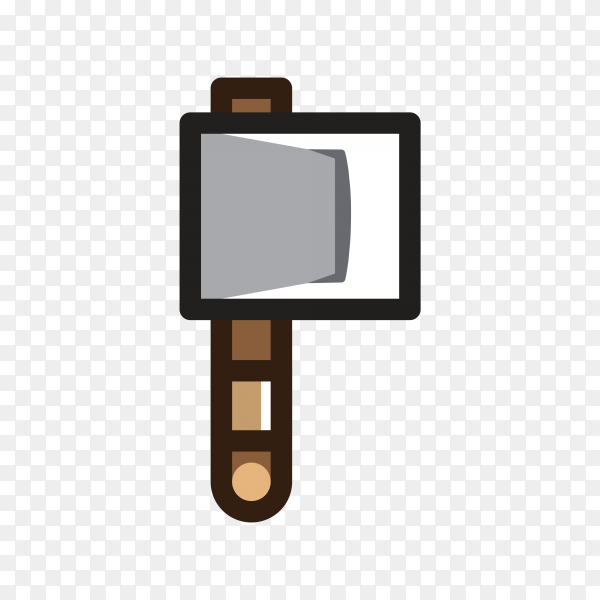 Axe for creating video game premium vector PNG