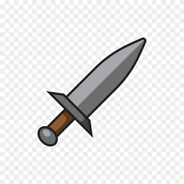 Hand drawn Dagger on transparent PNG